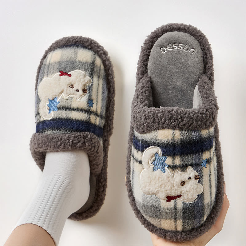 Plusock Hausschuhe in Übergröße mit niedlicher Katze - Grau - EU43-44 (US9-10) - image 6