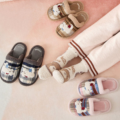 Plusock Hausschuhe in Übergröße mit niedlicher Katze - image 0