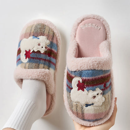 Plusock Hausschuhe in Übergröße mit niedlicher Katze - Rosa - EU43-44 (US9-10) - image 8