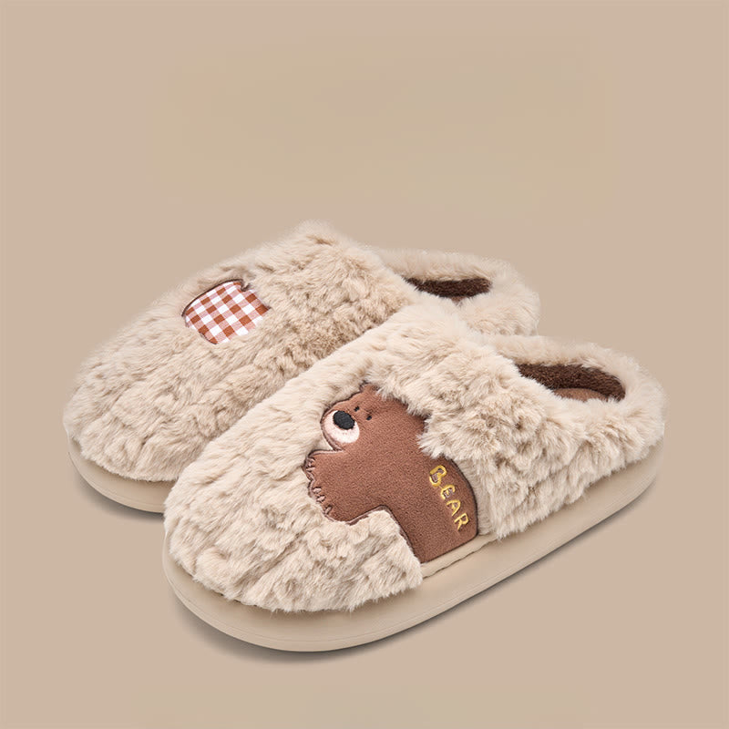 Plüsch-Hundepantoffeln in Übergröße - Kaffee - EU44-45 (US10-11) - image 8