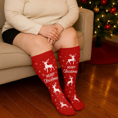 Kompressionsstrümpfe in Übergröße, Schneemann, Wal, Elch (3 Paar) - image 1