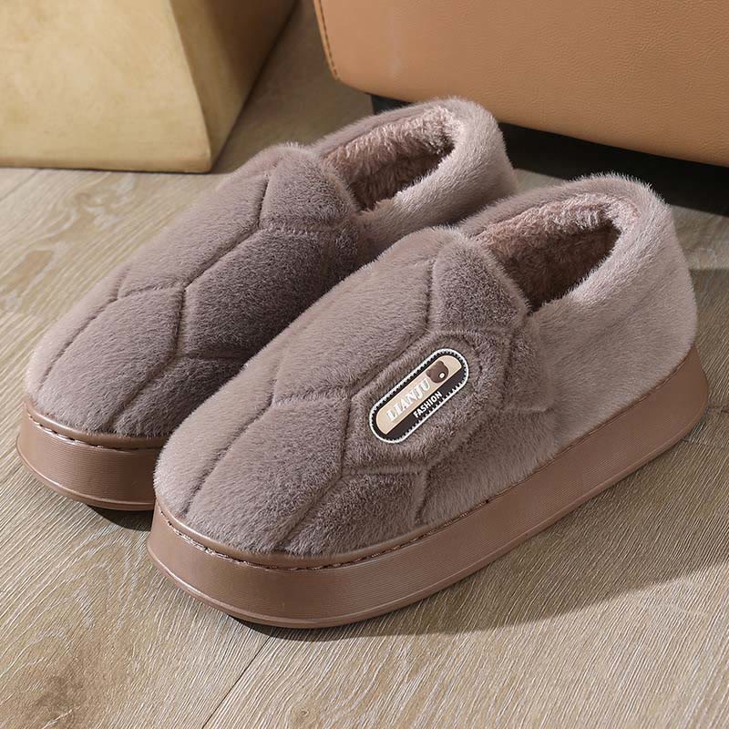 Plus Size Diamant-Pantoffeln - Kaffee - Geschlossene Ferse - EU50-51 (US10,5-11) - image 8