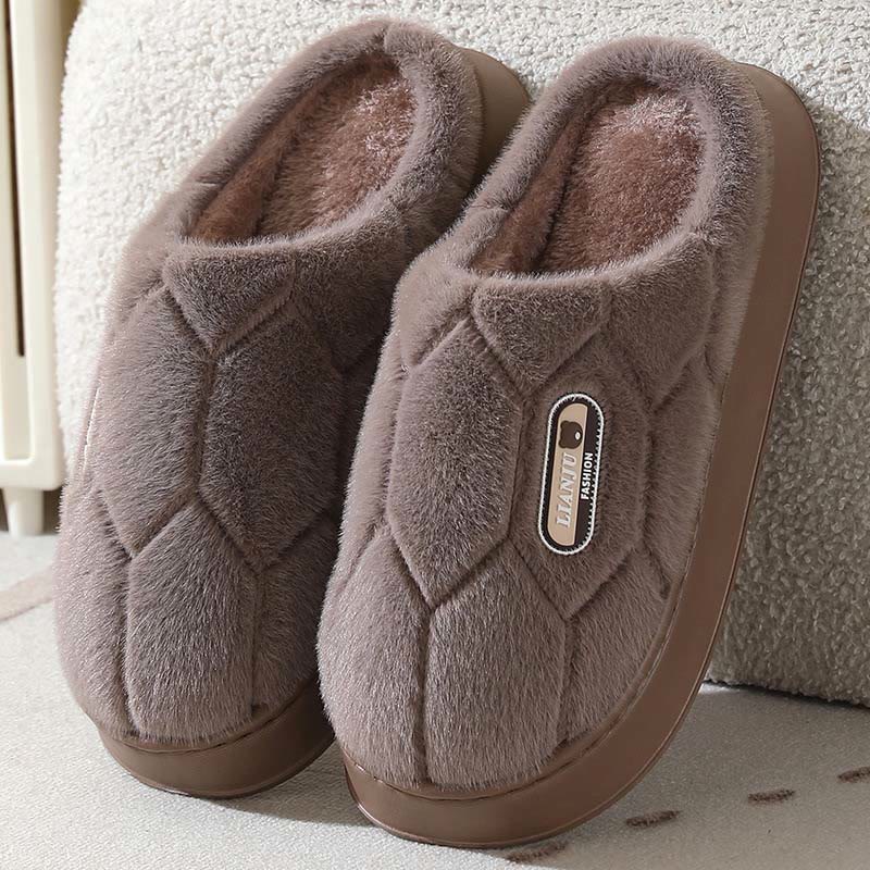 Plus Size Diamant-Pantoffeln - Kaffee - Offene Ferse - EU50-51 (US10,5-11) - image 9