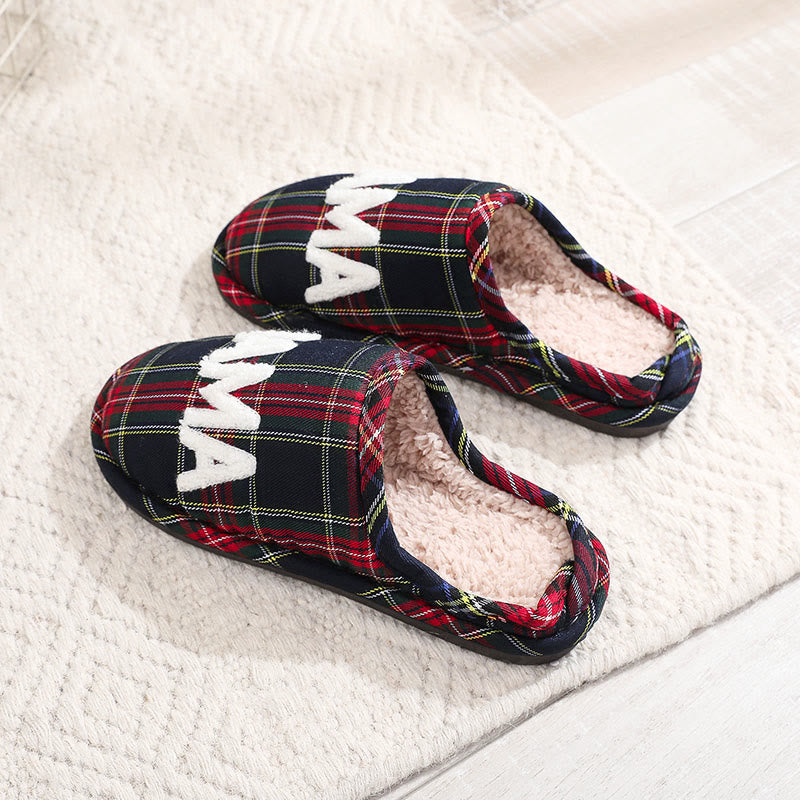 Schottische Tartan-Hausschuhe in Übergröße - Blau - EU44-45 (US10-11) - image 3