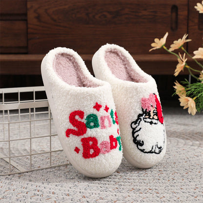 Plusock Weihnachtsmann-Babypantoffeln in Übergröße - Weiß - EU44-45 (US10-11) - image 1