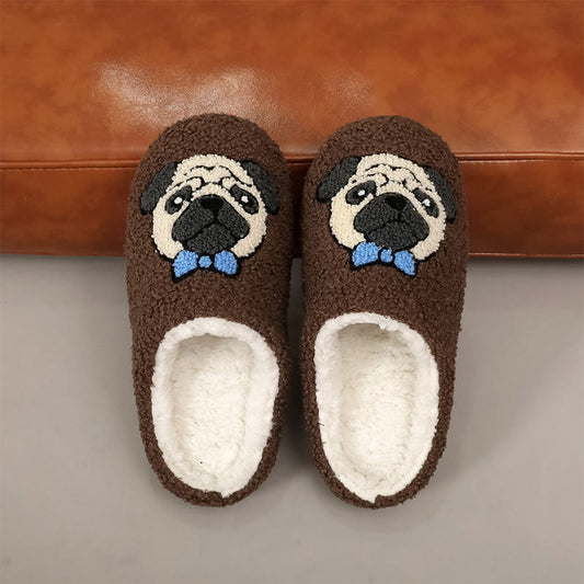 Niedliche Mops-Hausschuhe in Übergröße - image 0