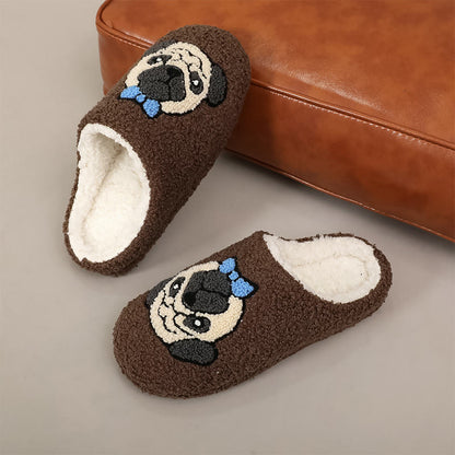Niedliche Mops-Hausschuhe in Übergröße - Braun - EU44-45 (US10-11) - image 2