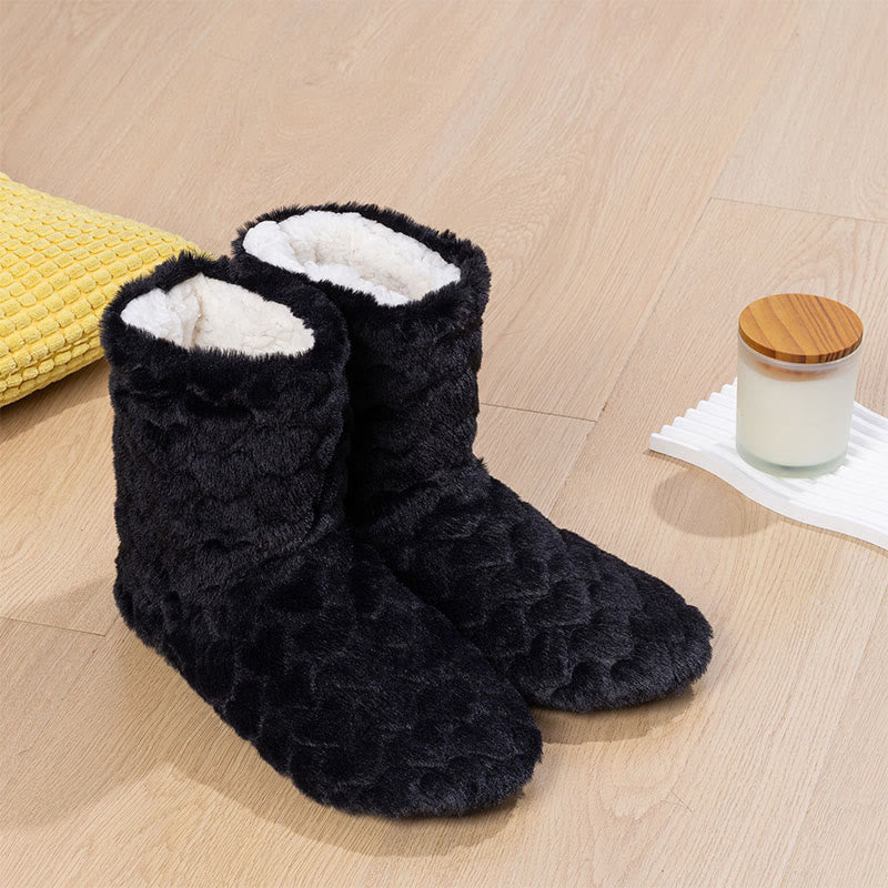 Hohe, einfarbige Haussocken - Schwarz - EU38-40 (US5-7) - image 5