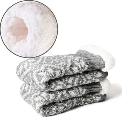 Weihnachts-Haussocken mit Schneeflockenmotiv - image 7