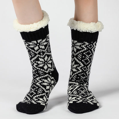 Weihnachts-Haussocken mit Schneeflockenmotiv - Schwarz - EU37-40 (US4-7) - image 3