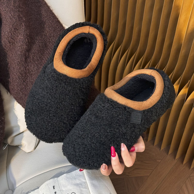 Hausschuhe mit weicher Sohle in Übergröße für den Winter - Schwarz - EU46-47(US11-12) - image 12