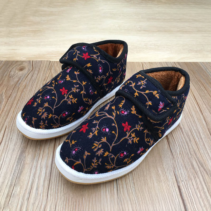 Hausschuhe in Übergröße mit Leopardenmuster und Blumenmuster - Dunkelblau - EU42(US7.5) - image 7