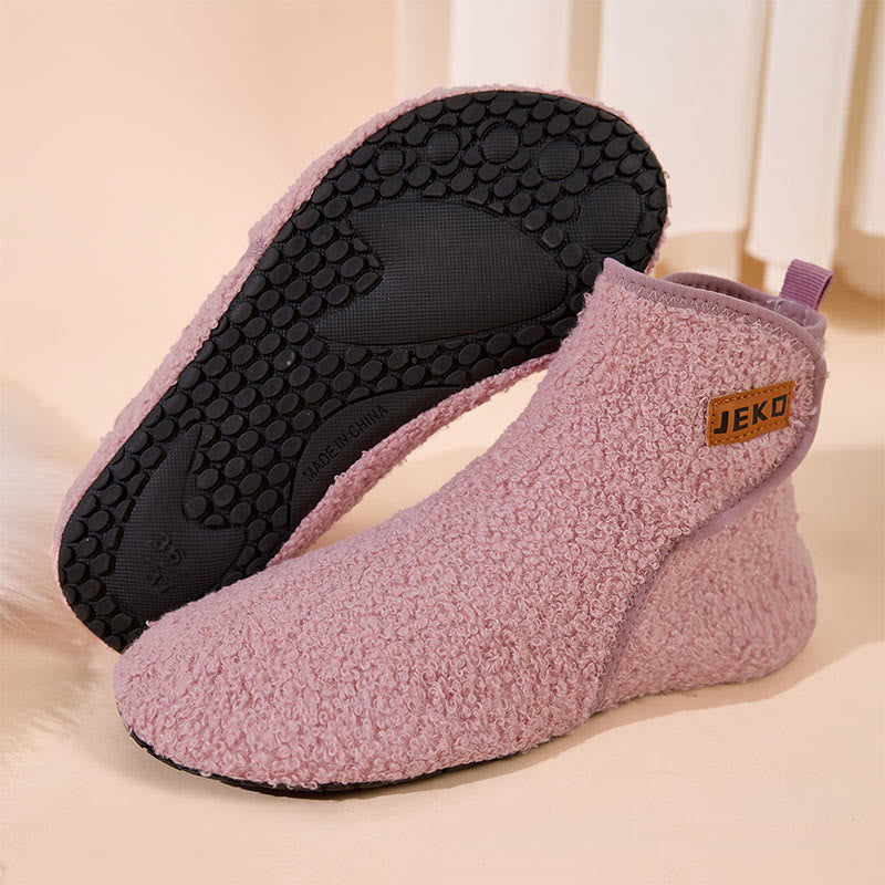 Plus-Size-Hausschuhe in Unifarben mit Klettverschluss - image 14