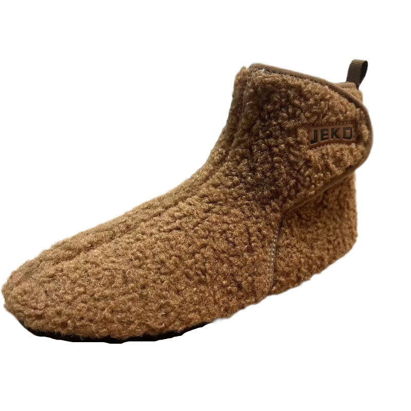 Plus-Size-Hausschuhe in Unifarben mit Klettverschluss - Braun - EU42-43 (US8,5-9) - image 17