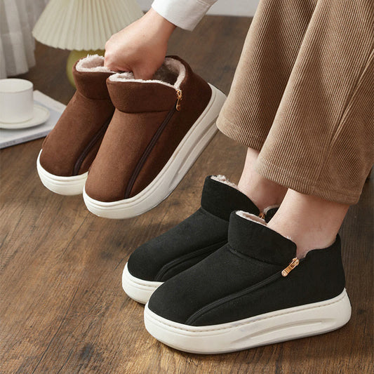 Hausschuhe mit Reißverschluss in Übergröße, weit geschnitten - image 0