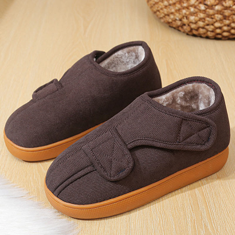 Plus-Size-Klettverschluss-Hausschuhe - Kaffee - EU47-48(US12-12.5) - image 6