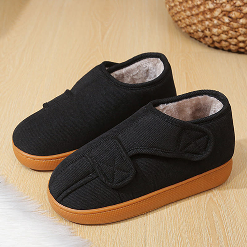 Plus-Size-Klettverschluss-Hausschuhe - Schwarz - EU47-48(US12-12.5) - image 10