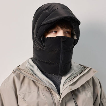 Winterlicher Fleece-gefütterter Kapuzenschal - Schwarz - One Size - image 3
