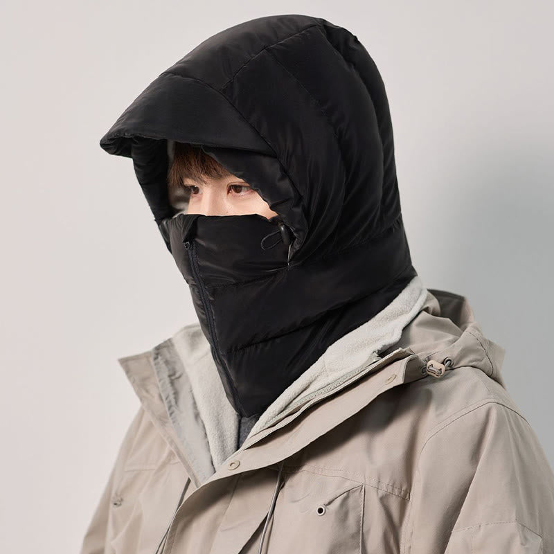 Winterlicher Fleece-gefütterter Kapuzenschal - image 4