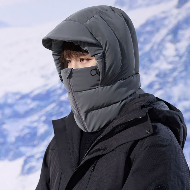 Winterlicher Fleece-gefütterter Kapuzenschal - image 8