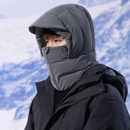 Winterlicher Fleece-gefütterter Kapuzenschal - image 8