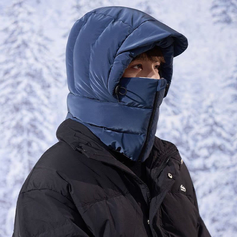 Winterlicher Fleece-gefütterter Kapuzenschal - image 9