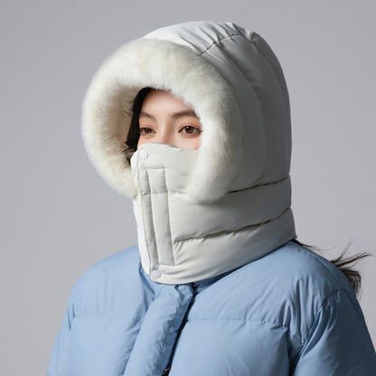 Kapuzenschal in Unifarbe - Beige - Einheitsgröße - image 5