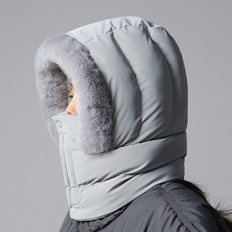 Kapuzenschal in Unifarbe - Hellgrau - Einheitsgröße - image 0