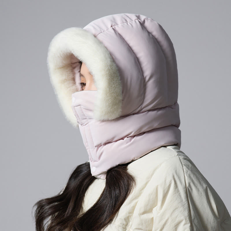 Kapuzenschal in Unifarbe - Rosa - Einheitsgröße - image 2