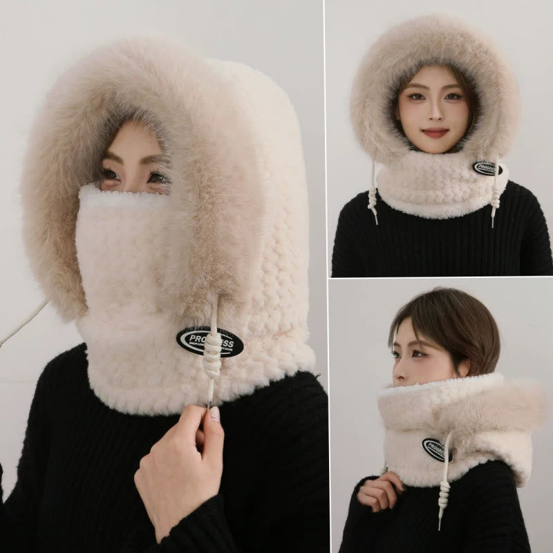Winterschutzschal mit Kapuze - Beige - Einheitsgröße - image 4