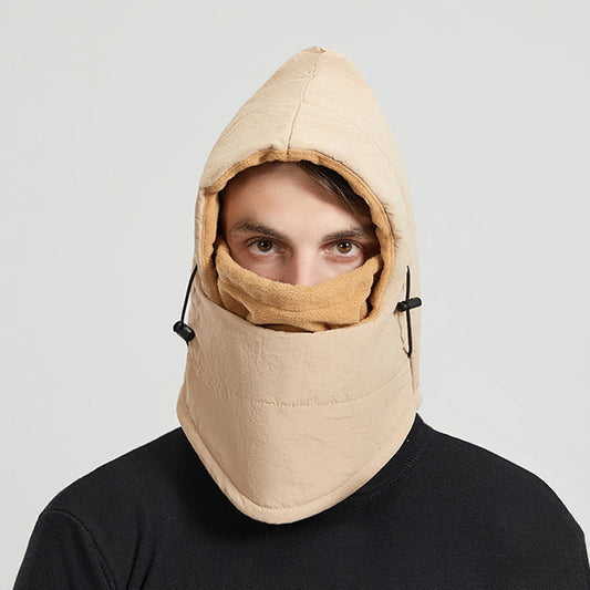 Winddichter Kapuzenschal für Outdoor-Reiten - Khaki - Einheitsgröße - image 0