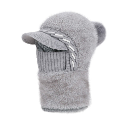 Warme Fleece-Trappermütze mit Kapuze und Schal - Grau - Einheitsgröße - image 16
