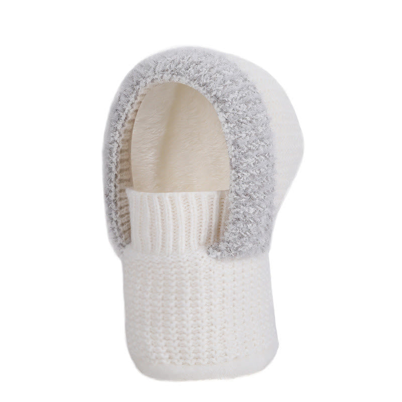 Stehende Gesichtsmaske mit Kapuze, Schal - Weiß - Einheitsgröße - image 10