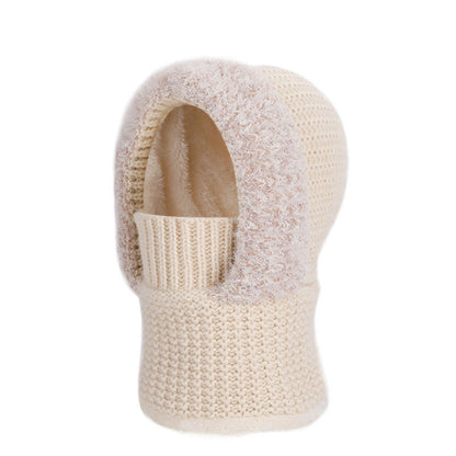 Stehende Gesichtsmaske mit Kapuze, Schal - Beige - Einheitsgröße - image 12