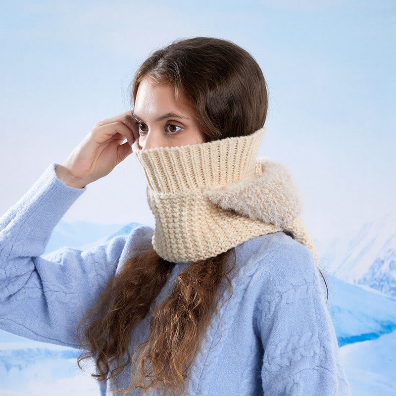 Stehende Gesichtsmaske mit Kapuze, Schal - image 2