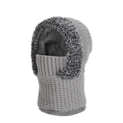 Stehende Gesichtsmaske mit Kapuze, Schal - Grau - Einheitsgröße - image 14