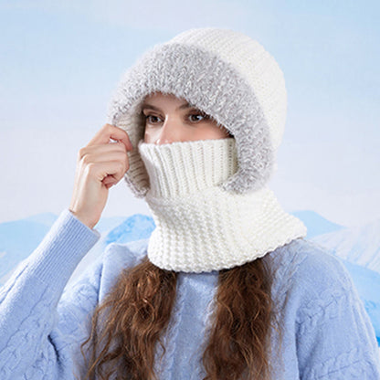 Stehende Gesichtsmaske mit Kapuze, Schal - image 0