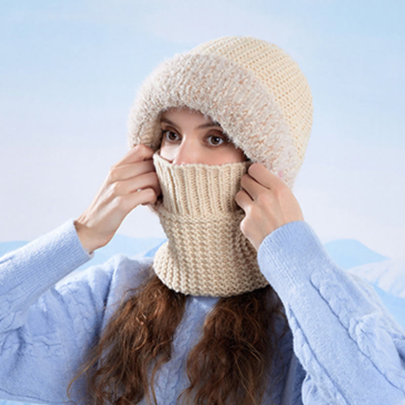 Stehende Gesichtsmaske mit Kapuze, Schal - image 3