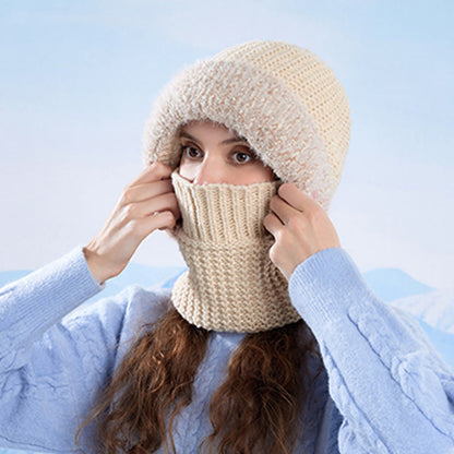 Stehende Gesichtsmaske mit Kapuze, Schal - image 3