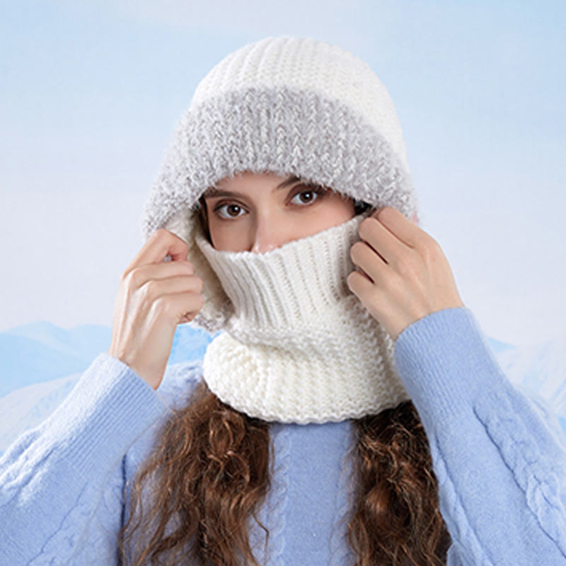 Stehende Gesichtsmaske mit Kapuze, Schal - image 1