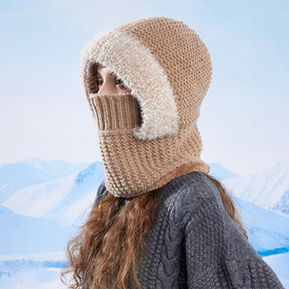 Stehende Gesichtsmaske mit Kapuze, Schal - image 6