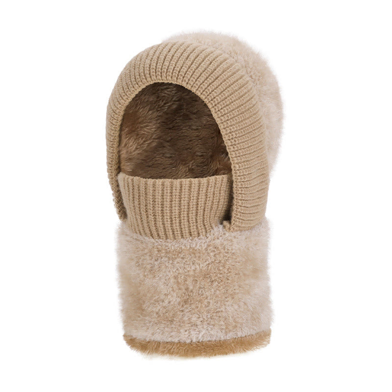 Warmer Winter-Kapuzenschal - Khaki - Einheitsgröße - image 14