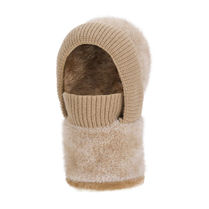 Warmer Winter-Kapuzenschal - Khaki - Einheitsgröße - image 14