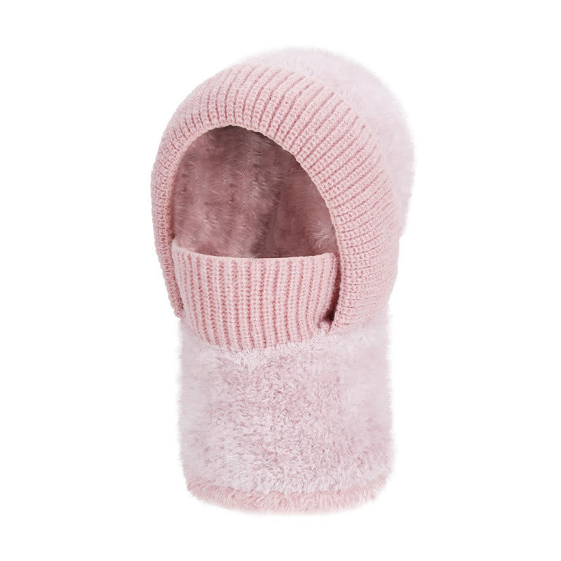 Warmer Winter-Kapuzenschal - Rosa - Einheitsgröße - image 13