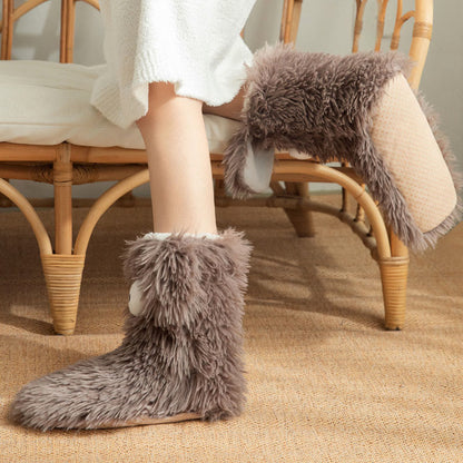 Plus Size Flauschige Monster-Haussocken - image 8
