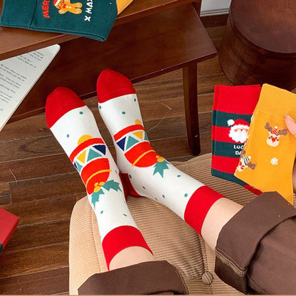 Rote Weihnachtsviertelsocken (4 Paar) - image 1