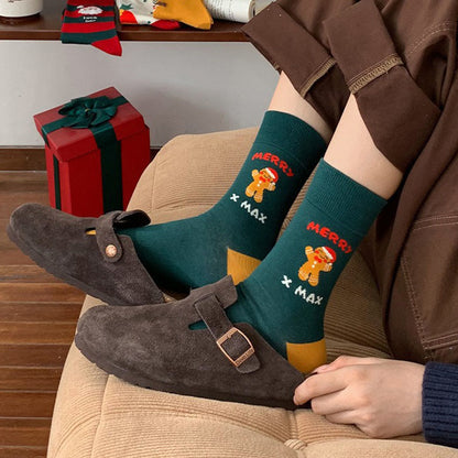 Rote Weihnachtsviertelsocken (4 Paar) - image 5