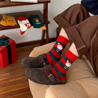Rote Weihnachtsviertelsocken (4 Paar) - image 9