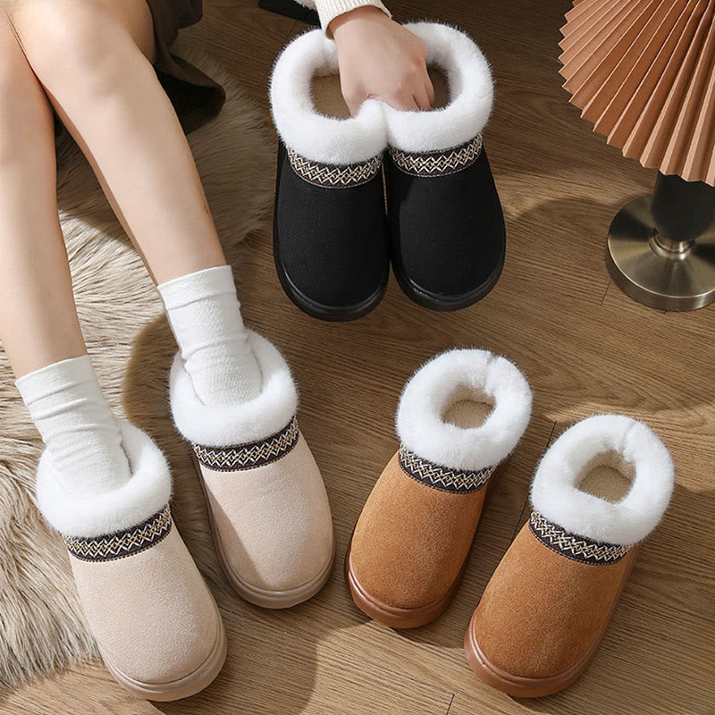 Plus-Size-Hausschuhe aus weichem Wildleder - image 0