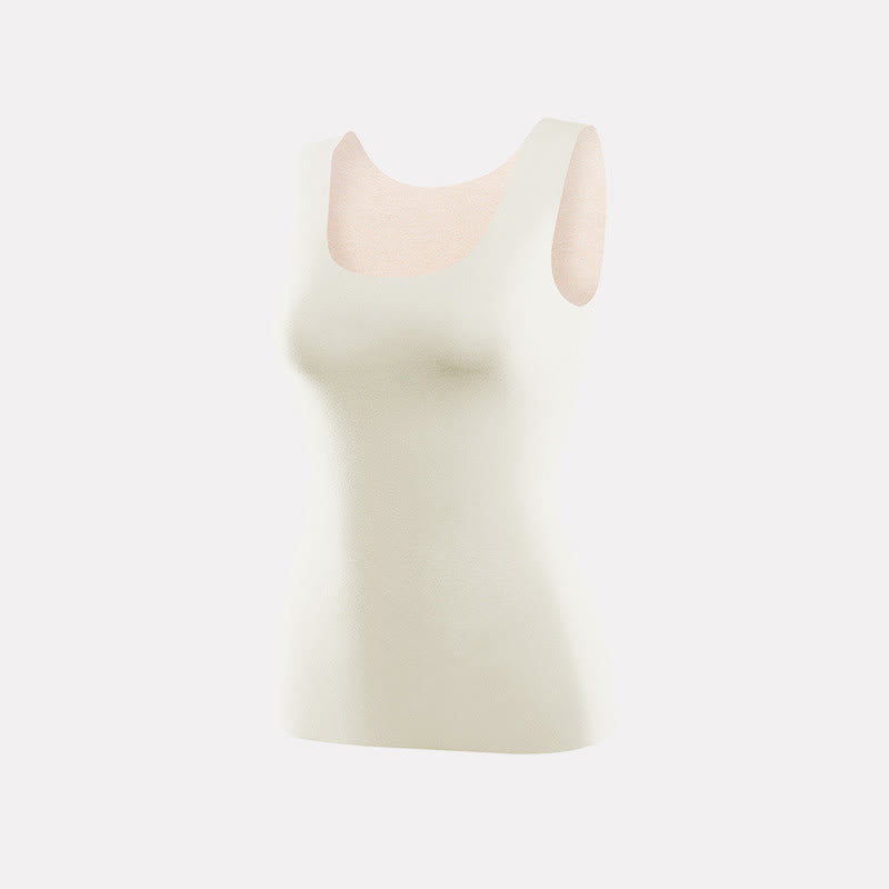 Nahtlose Stretch-Basisschichtweste mit U-Ausschnitt - Beige - 3XL - image 7